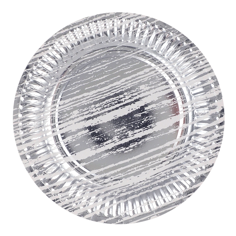 메탈릭 파티접시 23cm 10입 [빈티지 실버] / 3536954