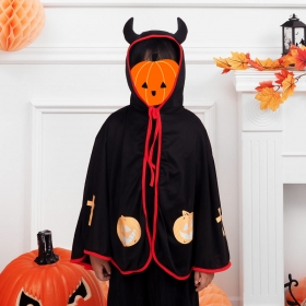 할로윈 깜찍 뿔망토 의상 [블랙] / 3846