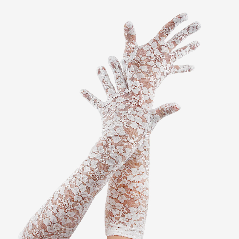 섹시망사장갑 45cm [화이트] / 4060