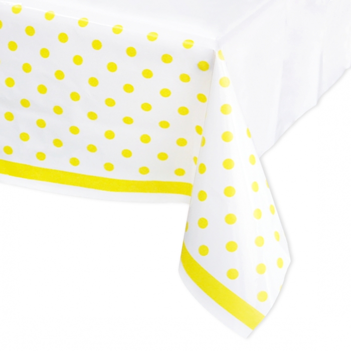 라인도트 테이블보 [옐로우] / 8536