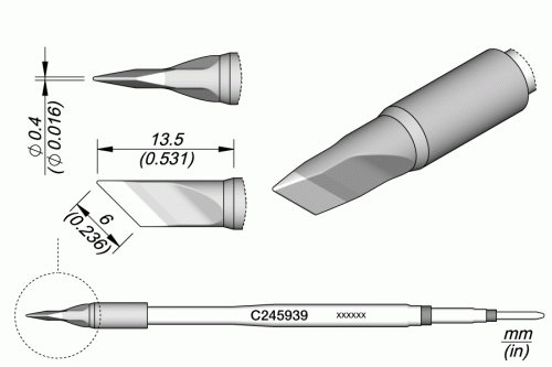 C245939 Knife Cartridge 6 x 0.4