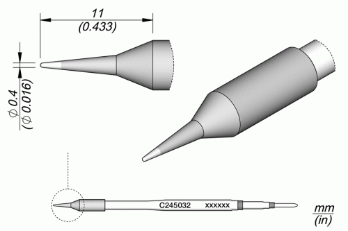 C245032 Conical Cartridge Ø 0.4