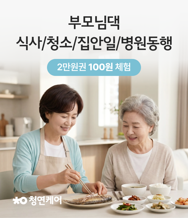 청연케어(식사/청소/집안일/병원동행)