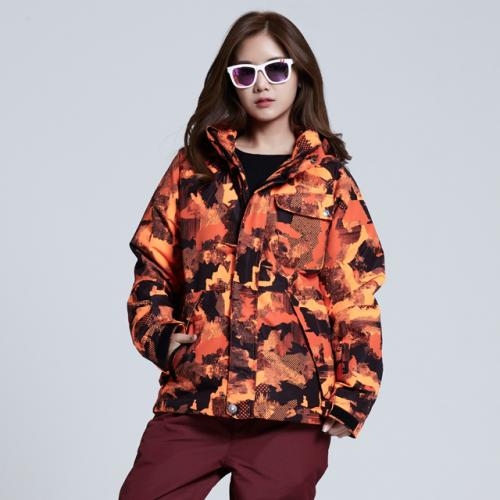 라시엘로 LAZ-813-CAMO ORANGE-W 남여공용 스키복 보드복 점퍼 자켓