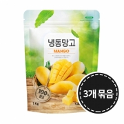 [3개세트] 냉동과일 냉동 망고 청크 다이스드 1kg