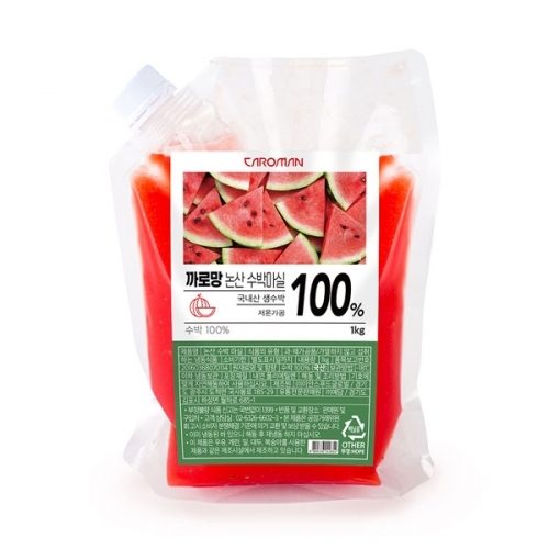 (증정 : 적립금 1000원 지급)</FONT>까로망 냉동 수박주스 100% 1kg 2개(무료배송)