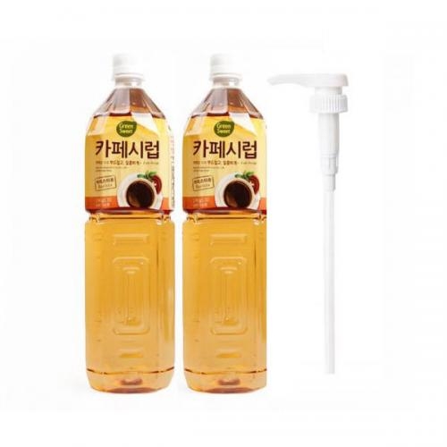 대상 카페시럽 1.5L 2개 + 시럽펌프