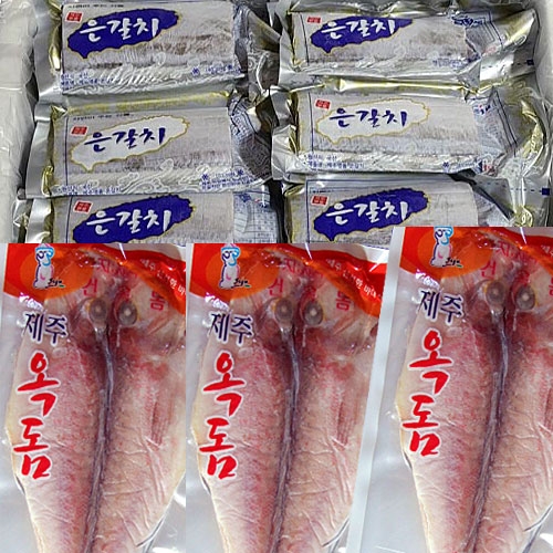 알찬수산선물세트 2호 제주은갈치 중 3마리 + 제주참옥돔 중 3마리