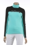 캘러웨이 여성 레터링 컬러블럭 배색 하이넥 티셔츠(CWTHH-8171)