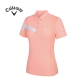 캘러웨이 여성 원포인트 매쉬 배색 카라 반팔 티셔츠(CWTYJ-6752)
