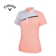 캘러웨이 여성 컬러 블럭 배색 포인트 카라 티셔츠(CWTYJ-6753)