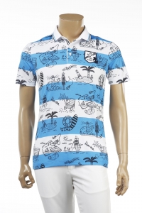 까스텔바작 남성 하와이안 슬럽 메쉬 반팔 티셔츠 (BG9M-TS221)  