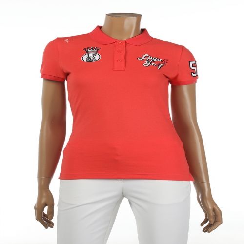 (page) LPGA Golf Wear 여성 자수 로고 요꼬 에리 티셔츠(L172TS636P)