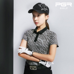PGR 골프 여성용 지브라 반소매 티셔츠 GT-4254