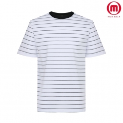 엠바골프 M'va Golf 남성 스트라이프 라운드 반팔 티셔츠 M222MTS012