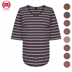 엠바골프 M'va Golf 여성 브이넥 밑단트임 루즈핏 티셔츠 M222LTS002