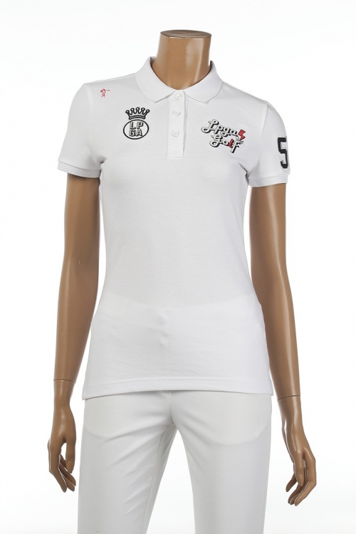 LPGA Golf Wear 여성 자수 로고 요꼬 에리 티셔츠 L172TS636P