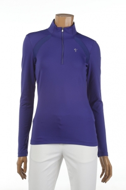LPGA Golf Wear 여성 쿨링 매쉬포인트 긴팔 반집업 티셔츠 L171TS951P