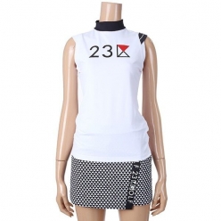 23구 골프 여성 체스트 로고 슬리브리스 하이넥 티셔츠 1528MTL074 [2,4,5,6,7,8,9]