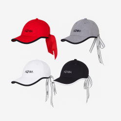 혼마 여성 배색 라인 리본 캡&nbsp;HWHQ017W056