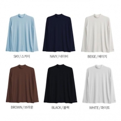 이카룩 남성 봄 가을 솔리드 스판 스포츠 이너웨어 TEE199