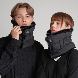 테크스킨 와펜로고 패딩 넥워머(자석 원터치 탈부착)