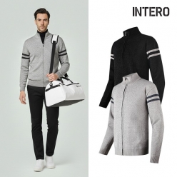 인테로 골프 남성 니트 집업 자켓 XWMB