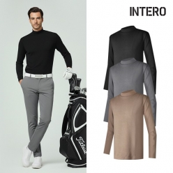 인테로 골프 남성 기모 터틀넥 티셔츠 IWMJ