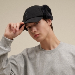 테크스킨 남성 퍼 이어플랩 골프모자