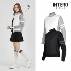 인테로 골프 여성 방풍안감 니트 패딩 자켓 WIWHZP
