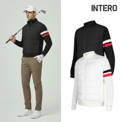 인테로 골프 남성 방풍안감 니트 패딩자켓 IWGFP