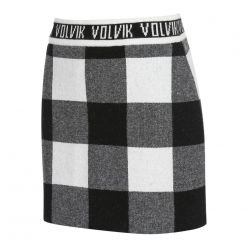 볼빅 여성 체크패턴 방풍 니트 큐롯 VLCUMA01