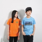 반팔 초등 반티 라운드 티셔츠 (오렌지, 소라)