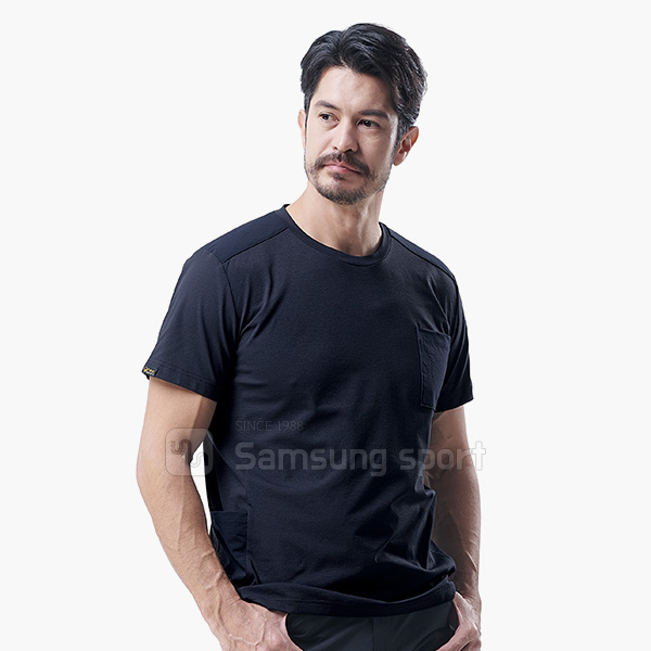 STBS-5511~5512 소로나 우븐 패치 라운드 티셔츠