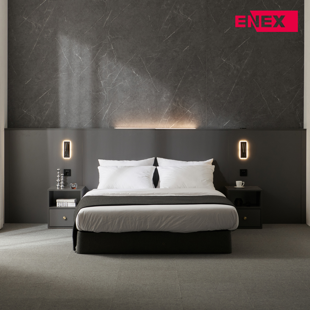 [EB] 에넥스 오롯 E0 호텔형 침대 퀸사이즈 & 7존 매트리스 포함 맞춤 시공 템바보드 300CM (10자)