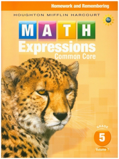 Math Expressions Common Core Homework and Remembering G5 Vol.1 isbn 9780547824253