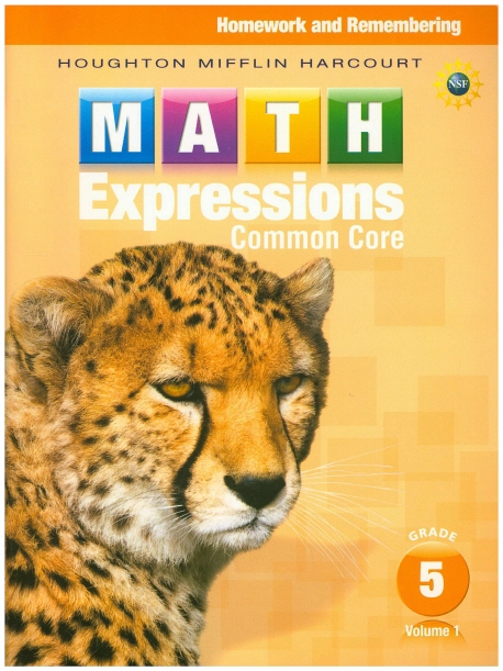 Math Expressions Common Core Homework and Remembering G5 Vol.1 isbn 9780547824253