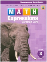 Math Expressions Common Core Homework and Remembering G3 Vol.1 isbn 9780547824239