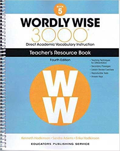 Wordly Wise 3000 4th Edition Book 5 Teacher Guide isbn 9780838877180