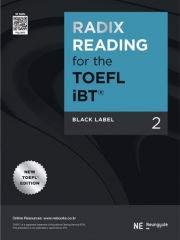 RADIX Reading for the TOEFL iBT Black 2  isbn 9791125335023