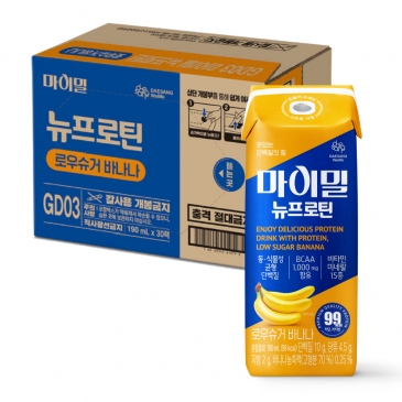마이밀 마시는 뉴프로틴 로우슈가 바나나맛(190mlx30팩) 1박스