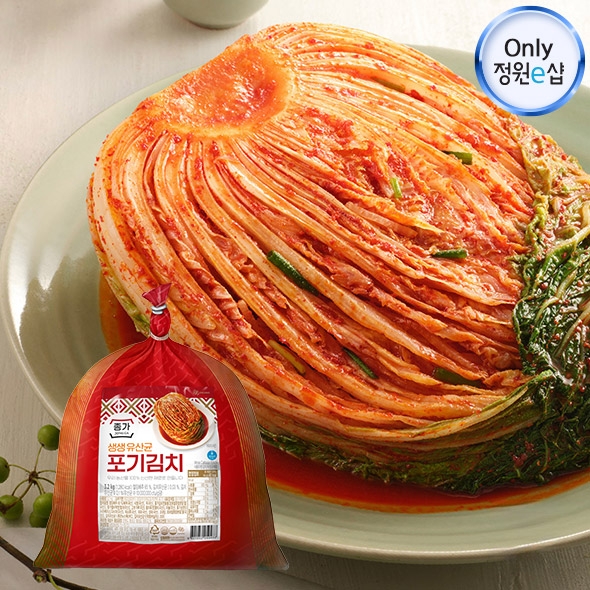 [타임특가] 종가 생생유산균 포기김치 3.2kg