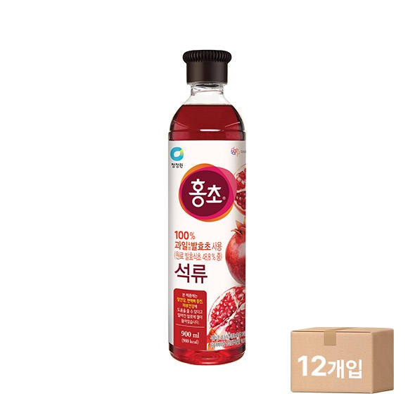 [박스] 청정원 홍초 석류 900ml x12개입