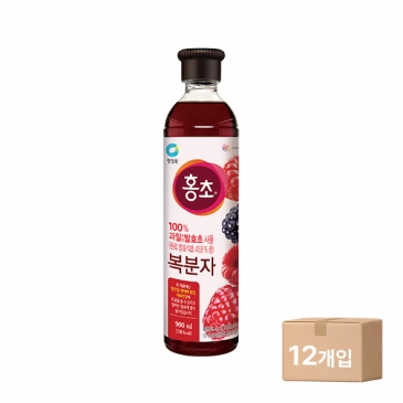 [박스] 청정원 홍초 복분자 900ml x12개입