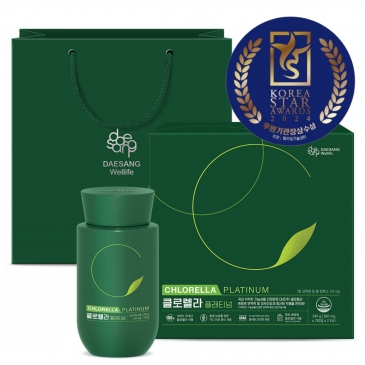 대상웰라이프 클로렐라 플래티넘 세트 (360mgx750정x2병) /100일분, 1박스