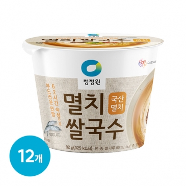 [박스] 청정원 멸치 컵쌀국수 92gx12개