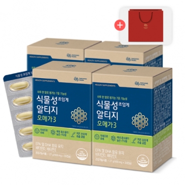 대상웰라이프 식물성 초임계 알티지 오메가3 (900mgx30캡슐), 4박스