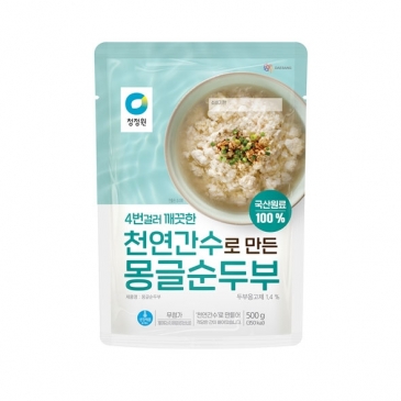 청정원 천연간수 몽글 순두부 500g