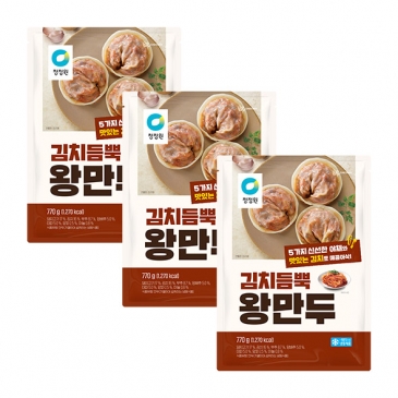 청정원 민속 김치왕만두 770g x3개