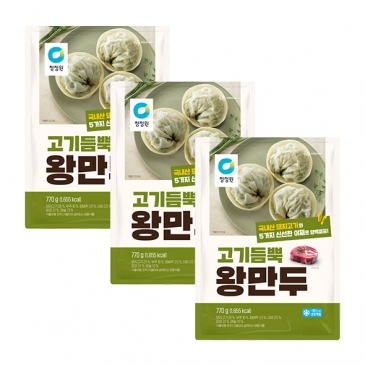 청정원 고기듬뿍 왕만두 770gx3